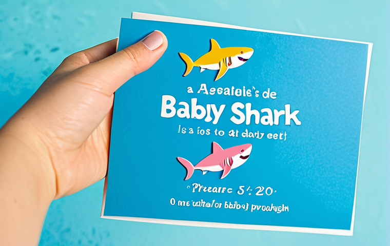 **Professional Baby Shark Birthday Invitation**
A professional, high-quality photograph of a vibrant, custom-designed children's birthday party invitation. The invitation is crafted from azure blue cardstock, shaped like a cheerful, smiling Baby Shark. It features layers of small, pastel-colored shark cutouts meticulously glued onto the main card, giving it a charming, handcrafted appeal. Bold text on the invitation reads, "Prépare-toi à plonger dans une mer de rires et de chansons avec Baby Shark !" (Get ready to dive into a sea of laughter and songs with Baby Shark!). The overall design is bright, whimsical, and highly appealing to children, with a soft, blurred light blue background to enhance the underwater theme.
safe for work, appropriate content, family-friendly, professional photography, high quality, perfect anatomy, correct proportions, natural pose, well-formed hands, proper finger count, natural body proportions, fully clothed, modest clothing, appropriate attire, professional dress.