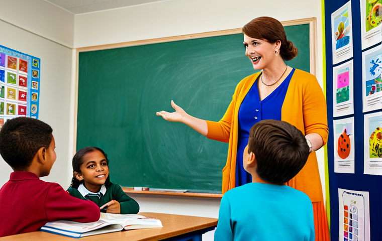 핑크퐁 콘텐츠 사용권 구매 - **
"A professional teacher in a brightly colored classroom, wearing a modest dress and cardigan, in...