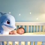 아기상어 오르골 - **Prompt 1: A Soothing Bedtime Ritual**
"A cozy, softly lit nursery scene at dusk. A baby, weari...