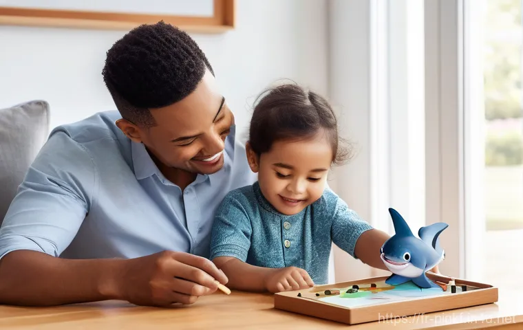 아기상어 오르골 - **Prompt 2: Joyful Playtime and Discovery**
    "A brightly lit children's play area filled with sof...